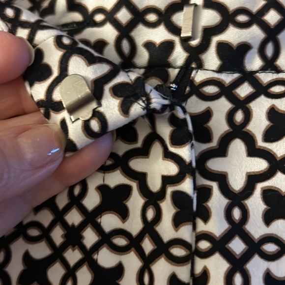 Andrea Jovine Stretch Pant Cropped Geometric Print Women’s 10 - Picture 3 of 4